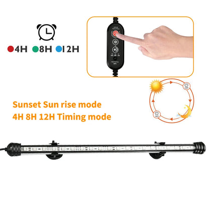21 LED Aquarium Light with Remote Control - RGB Diving Lamp for Fish Tanks & Plant Growth - EU Plug