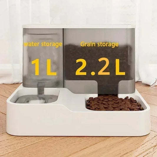 2.2L Automatic Pet Feeder & Water Dispenser – Smart 2-in-1 Dog Food Bowl