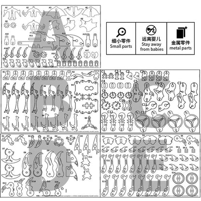 3D Metal Mechanical Insect Puzzle – Anti-Stress Assembly Toy Kit for Kids and Adults