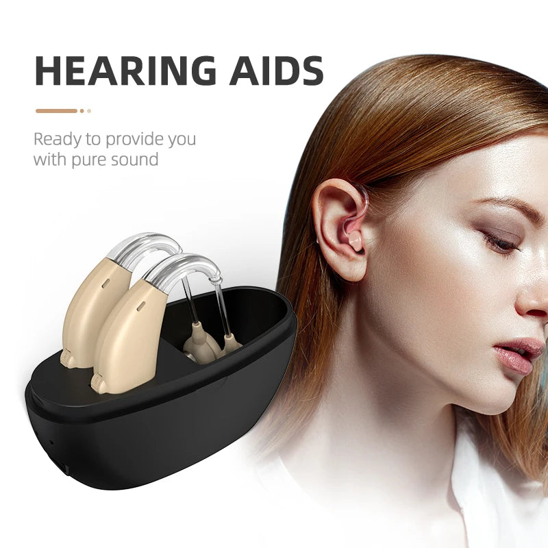 BTE Rechargeable Sound Amplifier - Hearing Aid for Severe Deafness - Rechargeable Aid for the Deaf