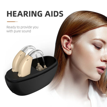 BTE Rechargeable Sound Amplifier - Hearing Aid for Severe Deafness - Rechargeable Aid for the Deaf