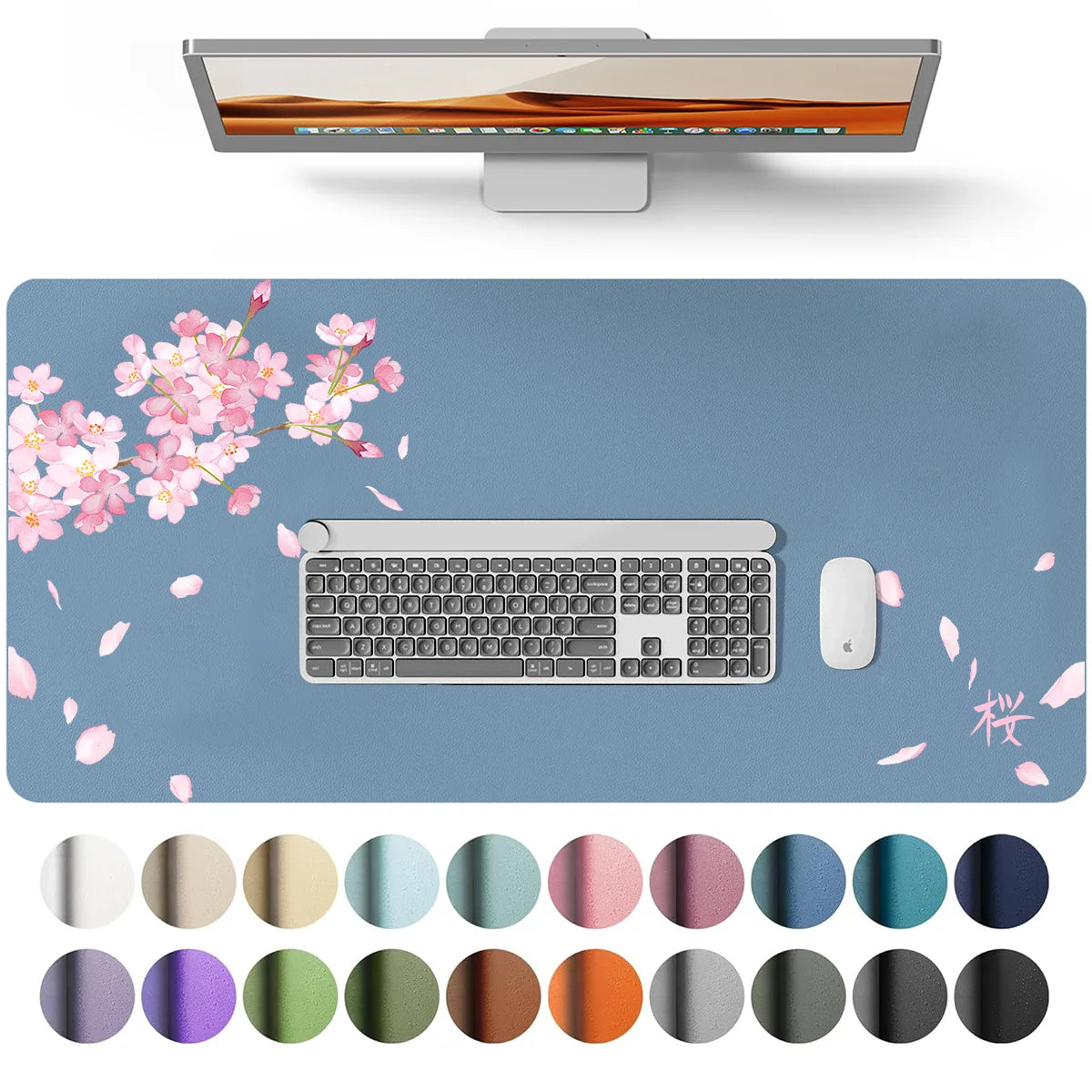 Large Waterproof PU Leather Desk Mouse Pad – Gaming Keyboard Desk Mat, Office Writing Surface Protector for Home & Work Setup