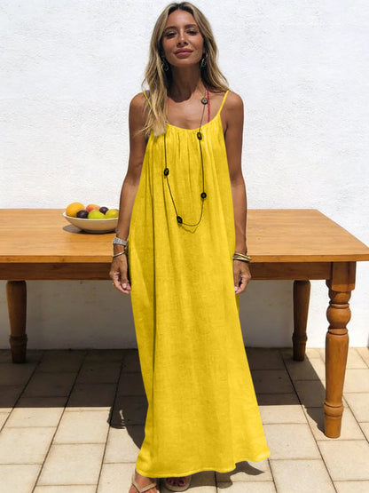 Women Strapless Backless Maxi Dress - Loose Comfortable Casual Home Sleepwear Long Dress