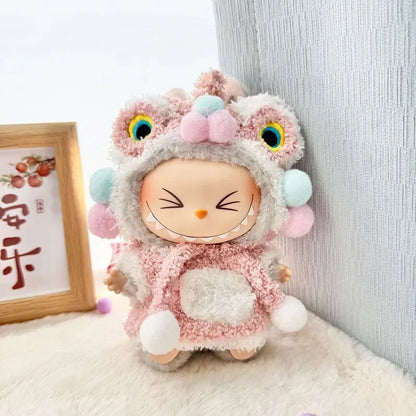 Cute Cartoon Rabbit Outfit for Labubu Plush –  Monkey Macaron Fashion Clothes & Accessories
