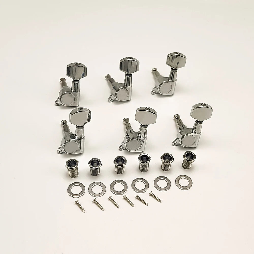 6PCS Locking Guitar Tuning Pegs – 3L3R String Tuners for Acoustic Guitar with Machine Head Knobs