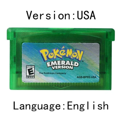 GBA Pokémon Game Cartridge – Emerald, FireRed, LeafGreen, Ruby & Sapphire USA Version for GBA/NDS