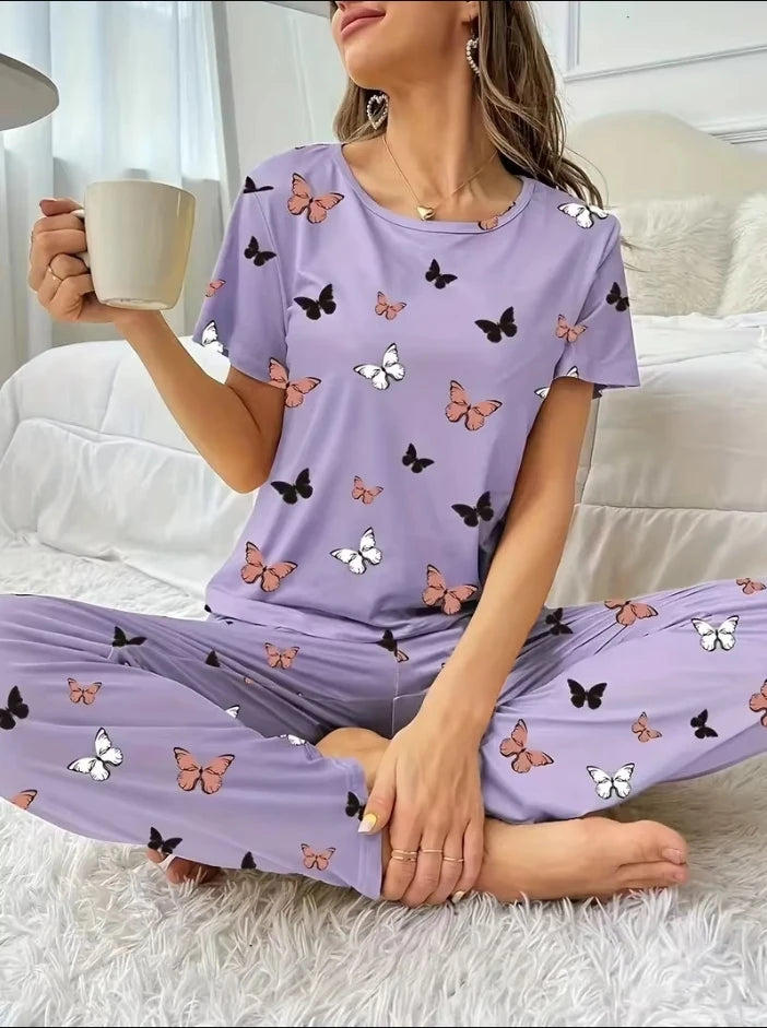 Women's Plus Size Satin Pajamas Set – Elegant Striped Long Sleeve Button-Up Top and Pants Loungewear