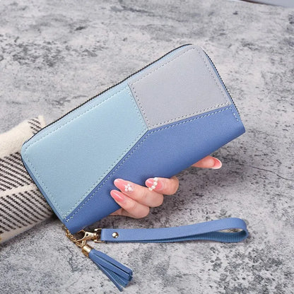 Women's Fashion Zipper Wallet: Long PU Leather Handbag with Coin Purse, Card Holder - Stylish Billfold Wallet