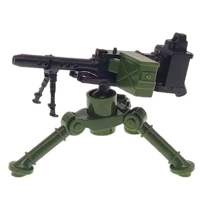 Military Building Blocks Soldier Set - Tactical Weapons Figures with Gatling Gun, Rifle, Mortar & Accessories Toy Kit