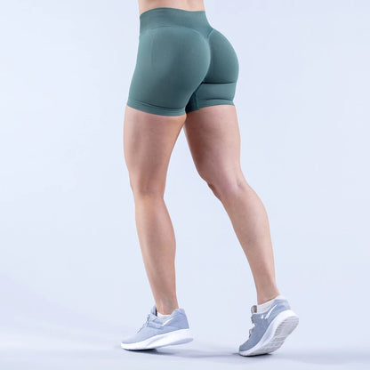 Women’s Gym Impact Running Shorts — Seamless Scrunch Butt Biker & Yoga Athletic Leggings