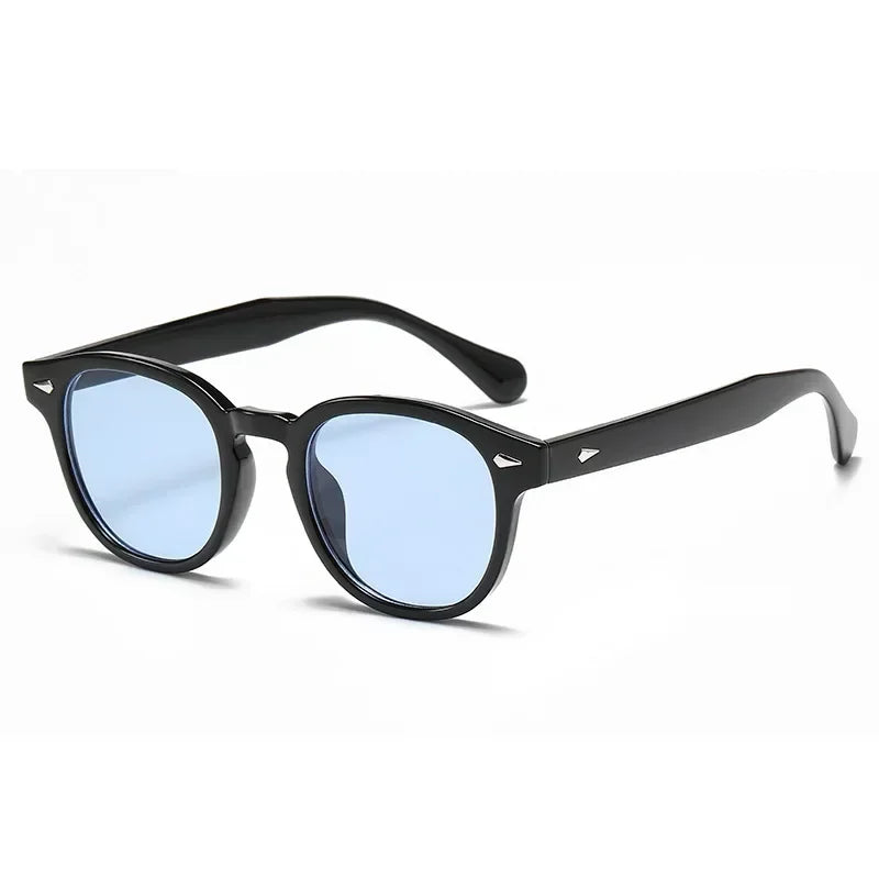 JNPCXI Retro Round Sunglasses – Punk Leopard Rivet Fashion Shades UV400 for Men & Women