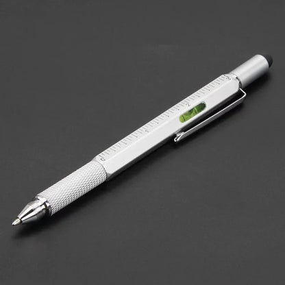 7-in-1 Multifunctional Pen - Touch Screen Stylus, Screwdriver, Ruler, Level Gauge, Refillable Ballpoint & Pencil Tool