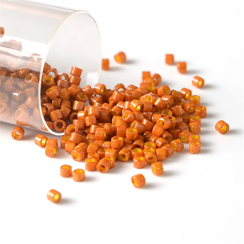Miyuki Delica 11/0 Seed Beads - Glazed Luster Glass Beads for DIY Jewelry Making