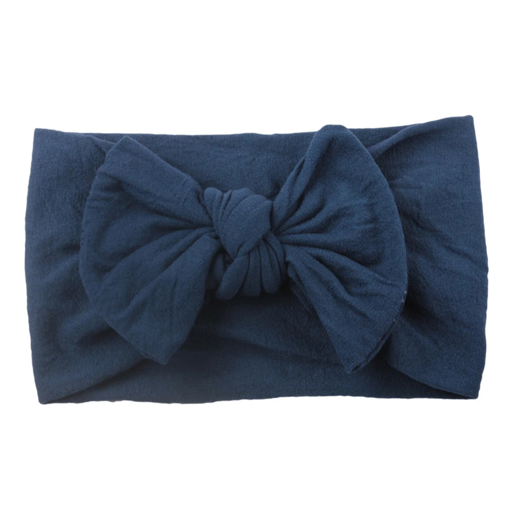 Baby Girls Rabbit Ear Bow Headband – Soft Knot Hairband for Newborns, Infants & Toddlers Photo Props