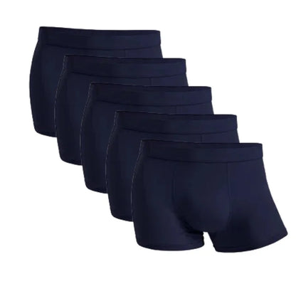 5-Pack Bamboo Men’s Boxers Underwear Plus Size XL–6XL, Breathable Gym Shorts Style Soft Black Underpants Gift Set