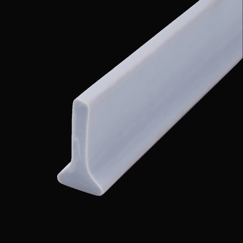 Flexible Silicone Shower Water Stopper - Waterproof Bathroom Barrier Strip for Door Bottom Sealing and Wet-Dry Separation