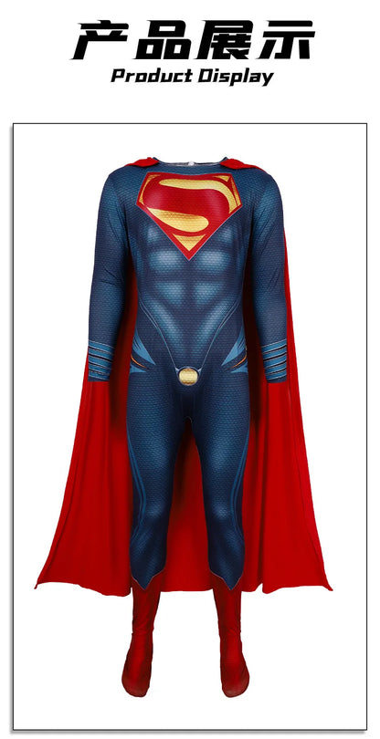 Superman Cosplay Costume – Halloween & Carnival Party Hero Outfit for Men and Women