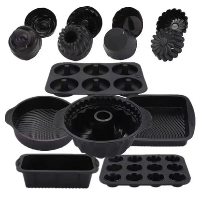 30 Piece Silicone Baking Set - Nonstick Muffin, Cupcake, and Toast Molds for Versatile Baking