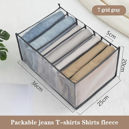 Organizer Storage Boxes for Panties & Socks – Wardrobe Divider for Pants, Underwear, Bras, Jeans & Clothes