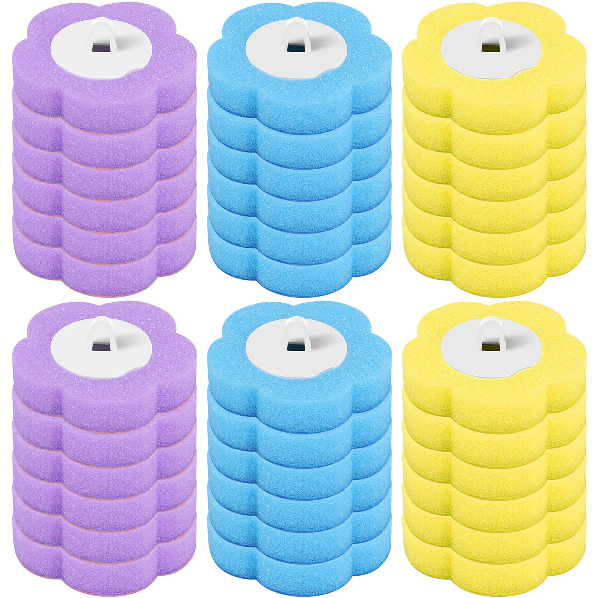Disposable Toilet Brush Kit - Long Handle Bathroom Cleaner with Replacement Heads & Auto Lid Opening
