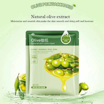 30pcs Natural Plant Facial Masks, Moisturizing & Oil Control, Anti-Aging Aloe Fruit Korean Sheet Masks for Skin Care