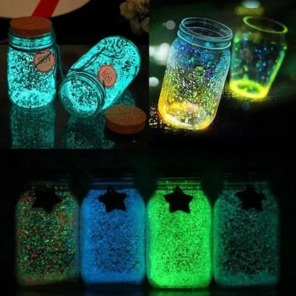 1000-Piece Glow-in-the-Dark Pebbles (3–5mm) – Luminous Sand Stones for Garden Paths, Lawn, Home Décor, and Aquariums