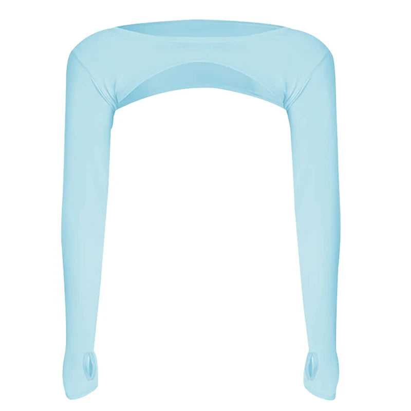 Women’s Summer Ice Silk Shawl – Long Sleeve Sunscreen Arm Sleeves & Cropped Outdoor Cardigan