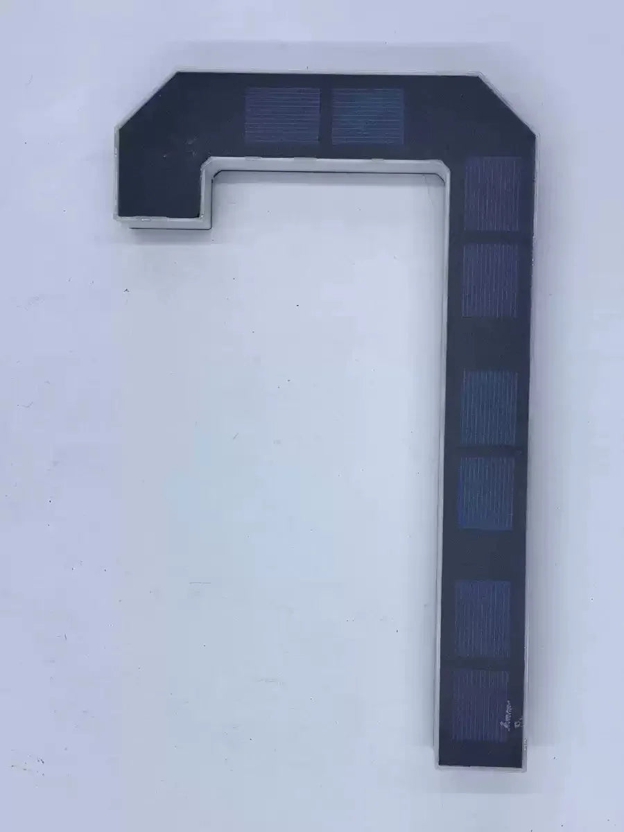 23cm Solar LED Address Sign - Smart Sensing House Number Light, Wireless Outdoor Door & Building Display