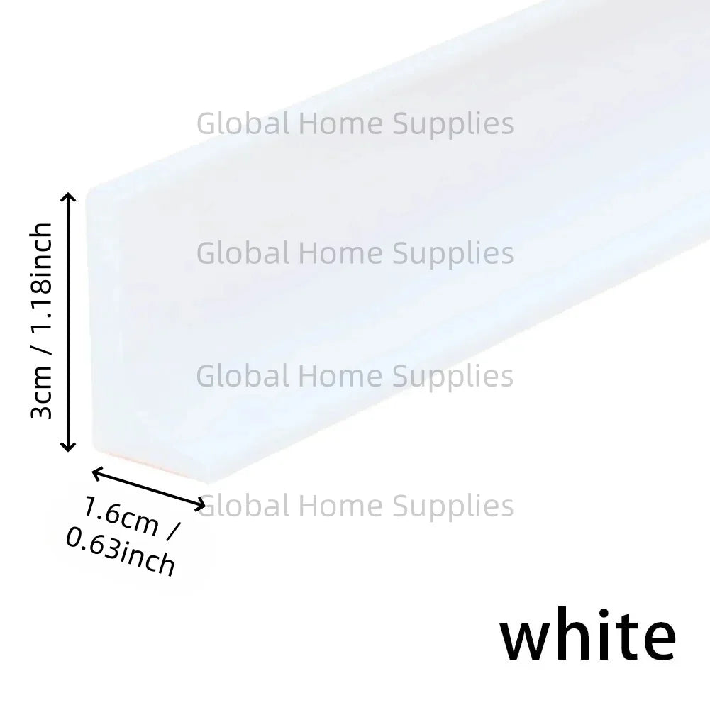 Shower Threshold Water Guard - Bathroom Glass Door Bottom Seal for Wet-Dry Separation and Waterproof Edge Protection