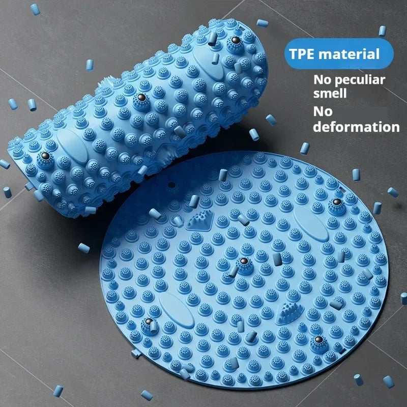 Foot Yoga Acupressure Massage Mat - Round Exercise Board for Muscle Relaxation and Fitness Training with Acupuncture Physiotherapy