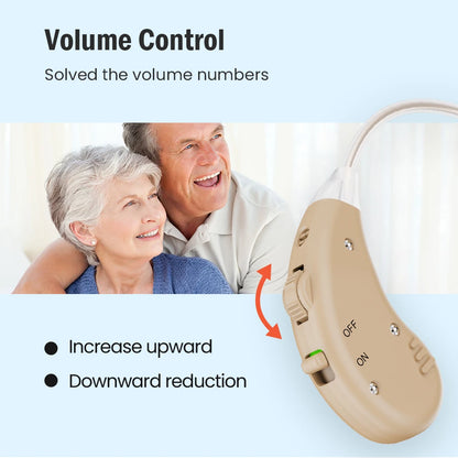 Digital Hearing Amplifiers - Invisible Rechargeable Hearing Aid Set with USB Charging Dock