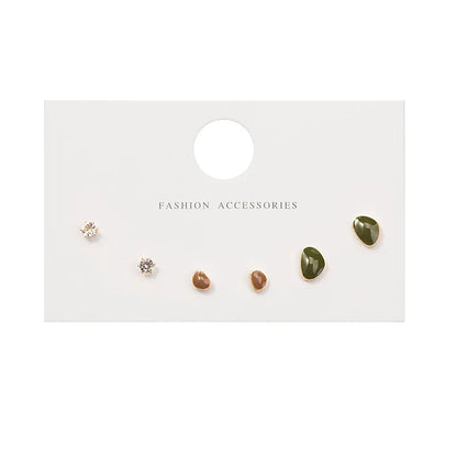 New S925 Silver Needle Stud Earrings Set – Simple & Cute Mini Earrings for Women & Girls, Exquisite Jewelry Gift