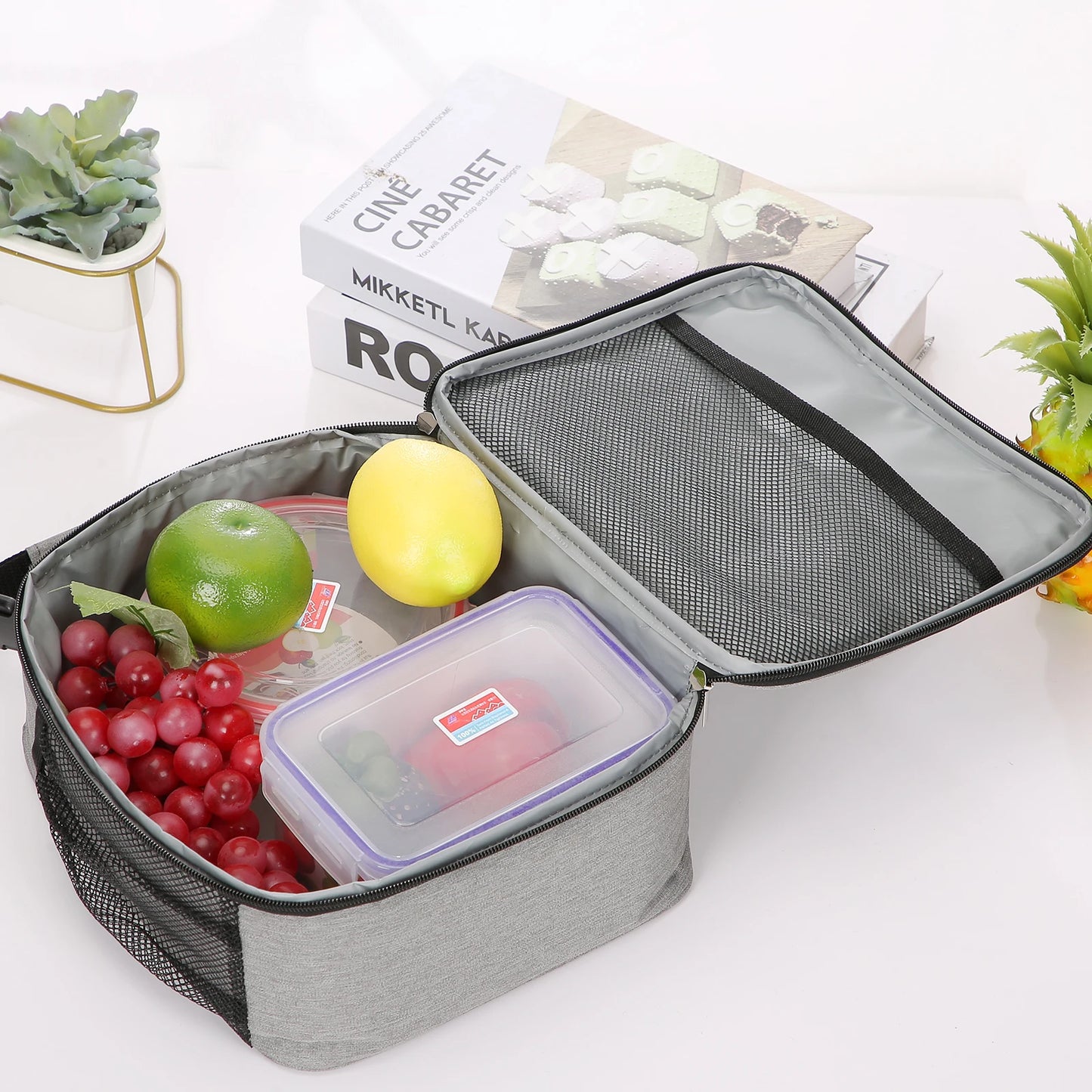 Portable Large Capacity Insulated Lunch Bag – Reusable Waterproof Oxford Cloth Cooler Bag for Men and Women