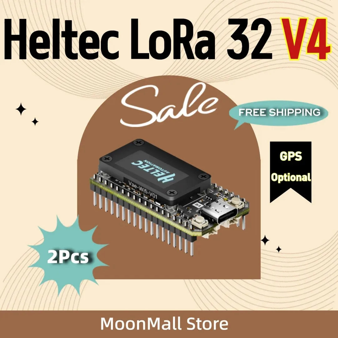 Heltec V4 WiFi LoRa 32 Dev Board - ESP32-S3 SX1262 28dBm 16MB Flash 2MB PSRAM 0.96" OLED for IoT & Mesh Gateway Projects