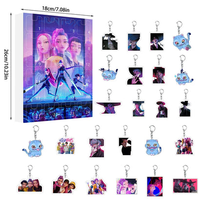 New Kpop Demon Hunters 24-Day Advent Calendar — Rumi, Mira, Zoey & Tiger Christmas Countdown Gift