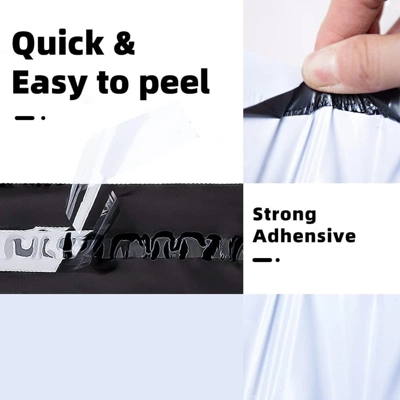 50PCS White Courier Bags – Self-Adhesive Plastic Mailing & Shipping Envelopes