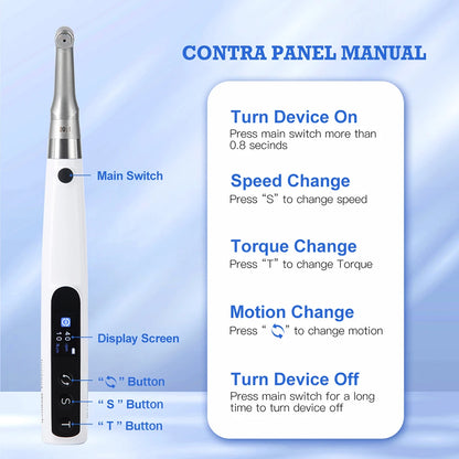 AZDENT Wireless Dental Implant Motor – Electric Torque Driver with 16 Screwdrivers & Contra Angle