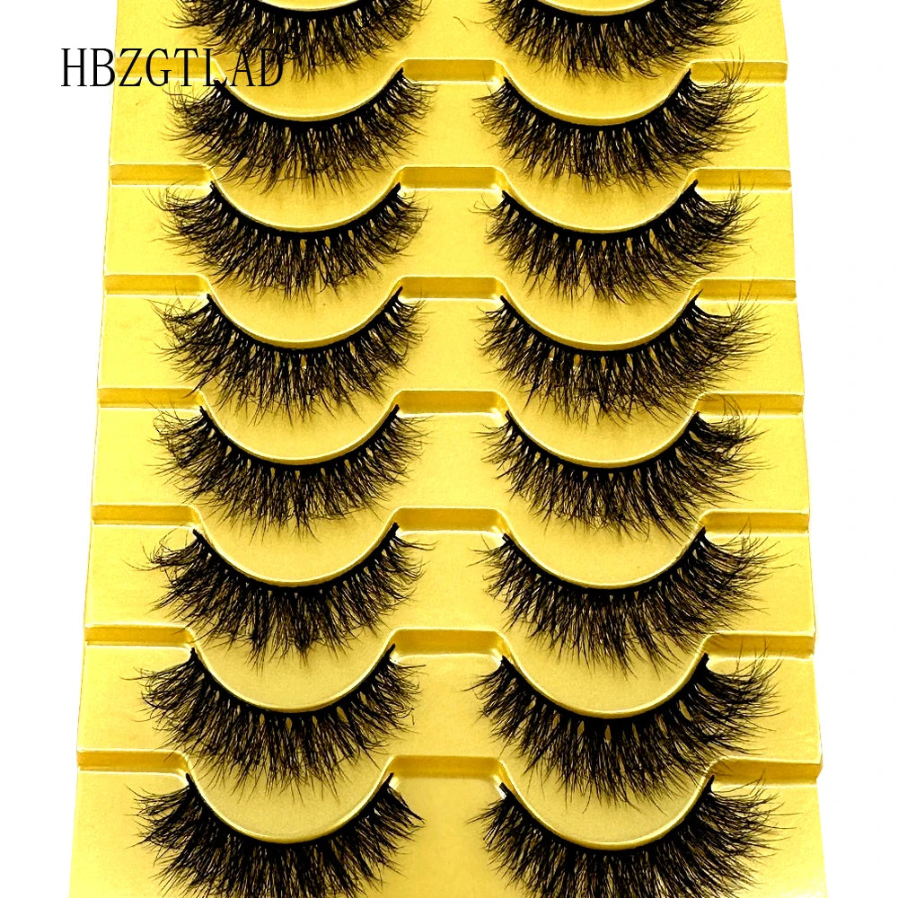 10 Pairs 3D Mink False Eyelashes – Natural Long & Short Fake Lashes Makeup Kit (38 Styles)