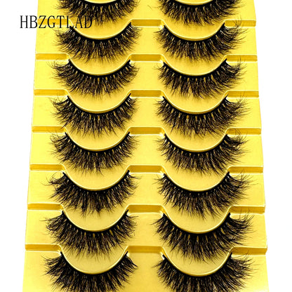 10 Pairs 3D Mink False Eyelashes – Natural Long & Short Fake Lashes Makeup Kit (38 Styles)