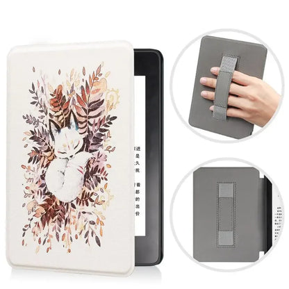6" Kindle 11th Generation 2024 Case | PU Leather Ebook Cover with Hand Strap & Auto Wake Sleep