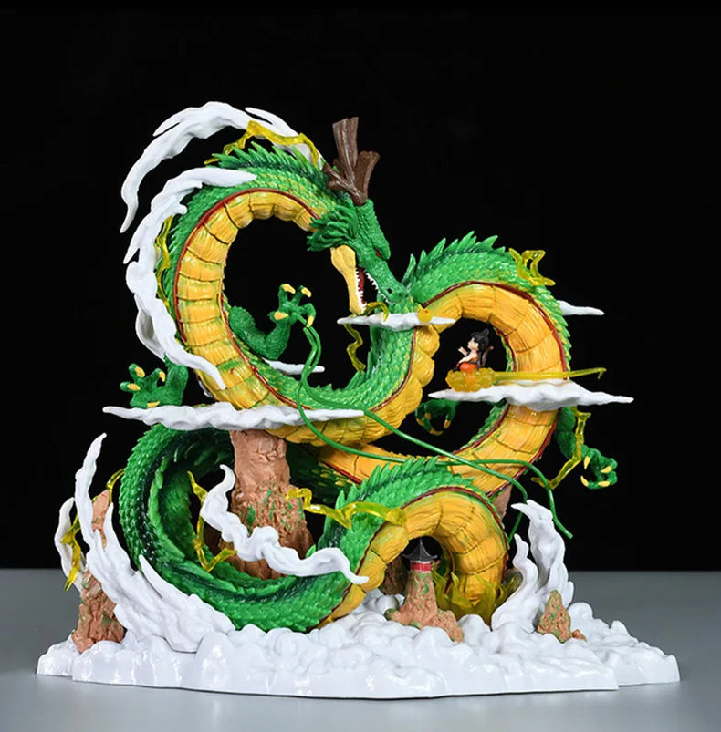 24cm Dragon Ball Anime Figure — Goku & Shenron PVC Statue for Collection & Room Decor