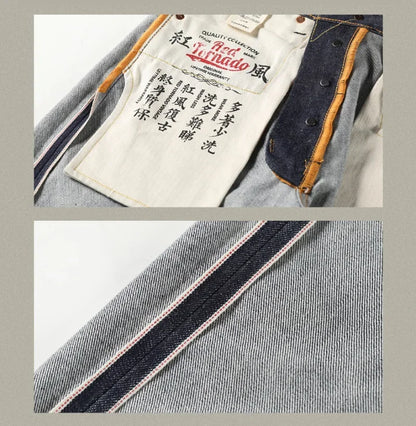 Red Tornado 55501 Men’s Jeans – Relaxed Straight Fit Raw Selvedge Denim Amekaji Style Pants