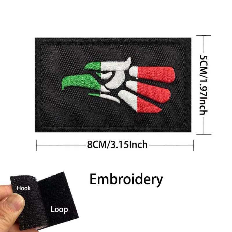 Mexico Flag Eagle Skull Patch - Embroidered Fabric & PVC Tactical Applique Badge for Bags and Gear