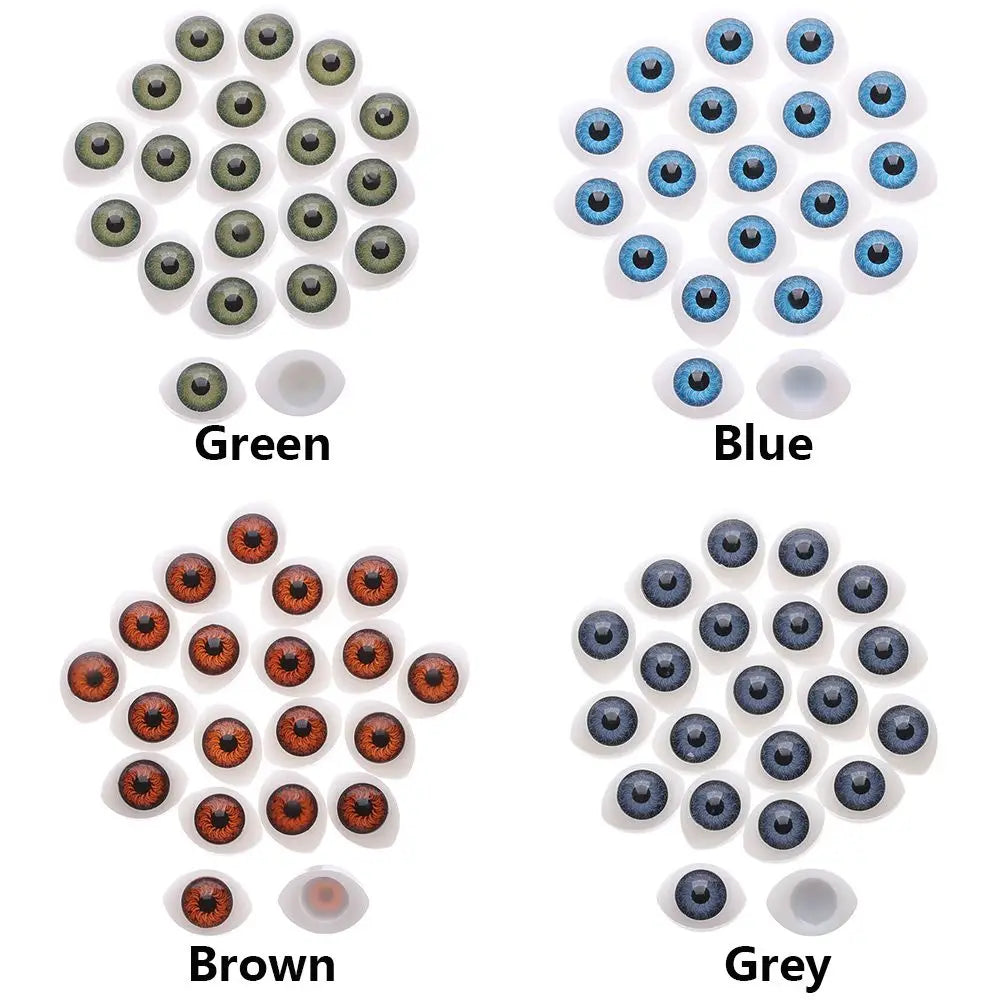 20pcs Plastic Safety Eyes for Dolls & Toys – Funny Simulation Eyes for Puppets, Animals, and Dinosaur Craft Making
