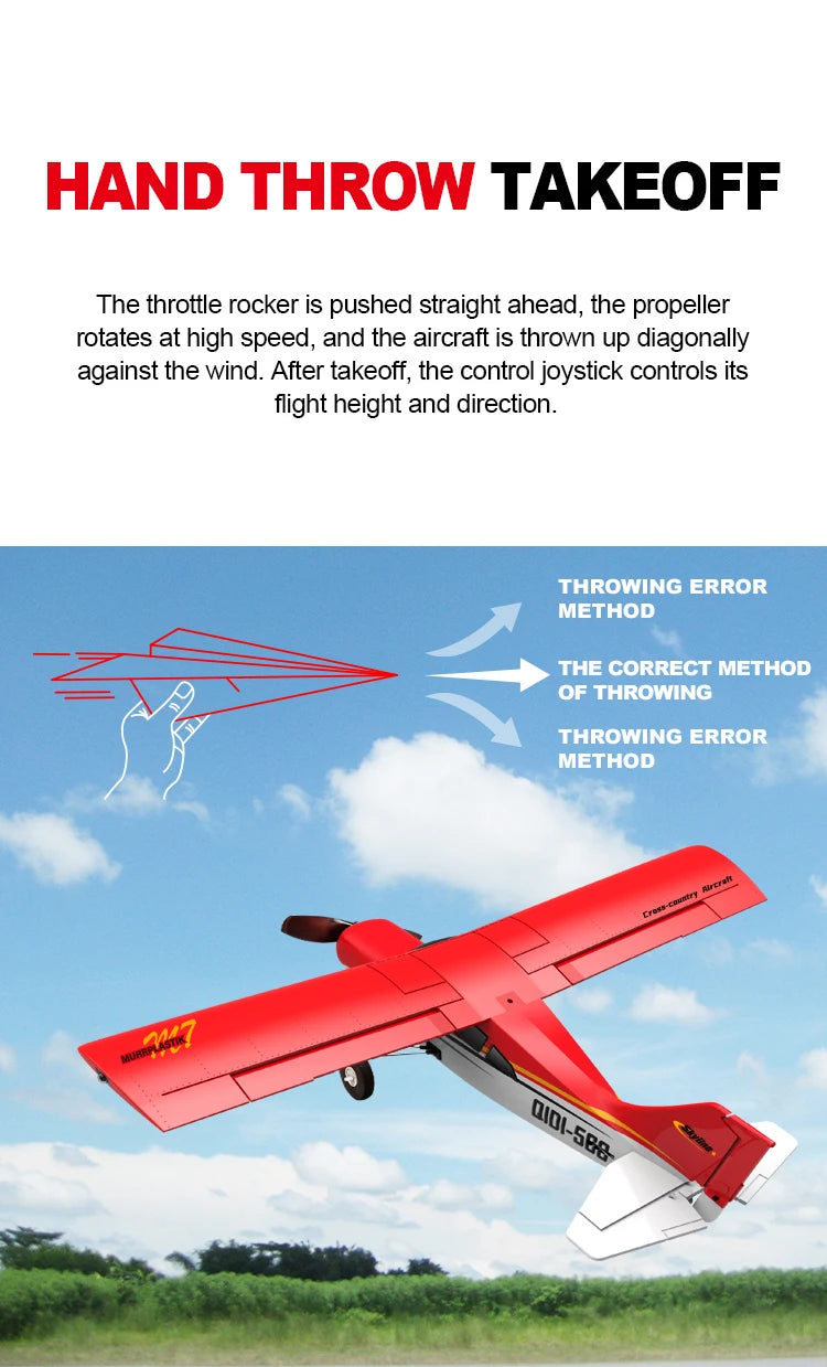 Qidi560 Moore M7 Off-Road RC Plane – 4CH Brushless Fixed-Wing Aircraft, EPP Foam, Remote Control Airplane Toy
