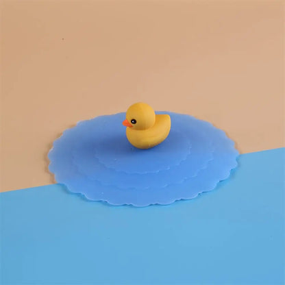 Cartoon 10cm Cute Silicone Cup Cover - Heat-Resistant, Leak-Proof, Dustproof Sealed Lid for Tea Cups
