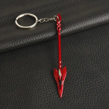 Neon Genesis Evangelion Spear of Cassius Keychain - 12cm EVA-06 Cosplay Cross Pendant Keyring Anime Accessory