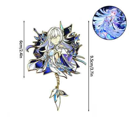 Honkai Star Rail & Genshin Impact Character Pins - Kawaii Metal Cosplay Brooch Badges for Fans