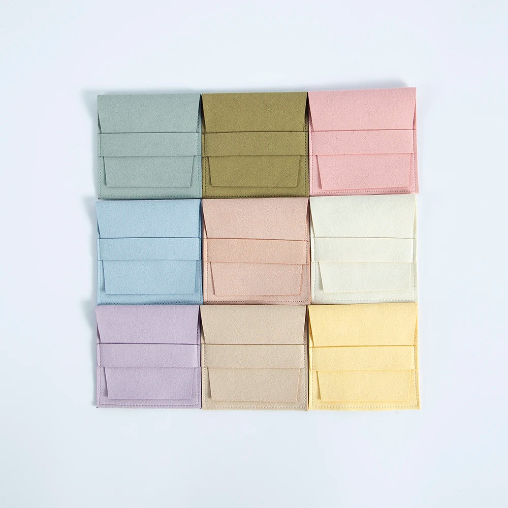 10Pcs Microfiber Jewelry Pouches 6.2x6.2cm & 8x8cm – Rings, Earrings, Pendants, Bracelets Gift Bags for Wedding Favors
