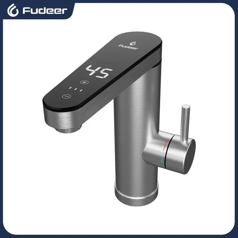 Fudeer 3400W 220V Electric Kitchen Water Heater Tap – Instant Hot & Cold Stainless Steel Faucet Heater